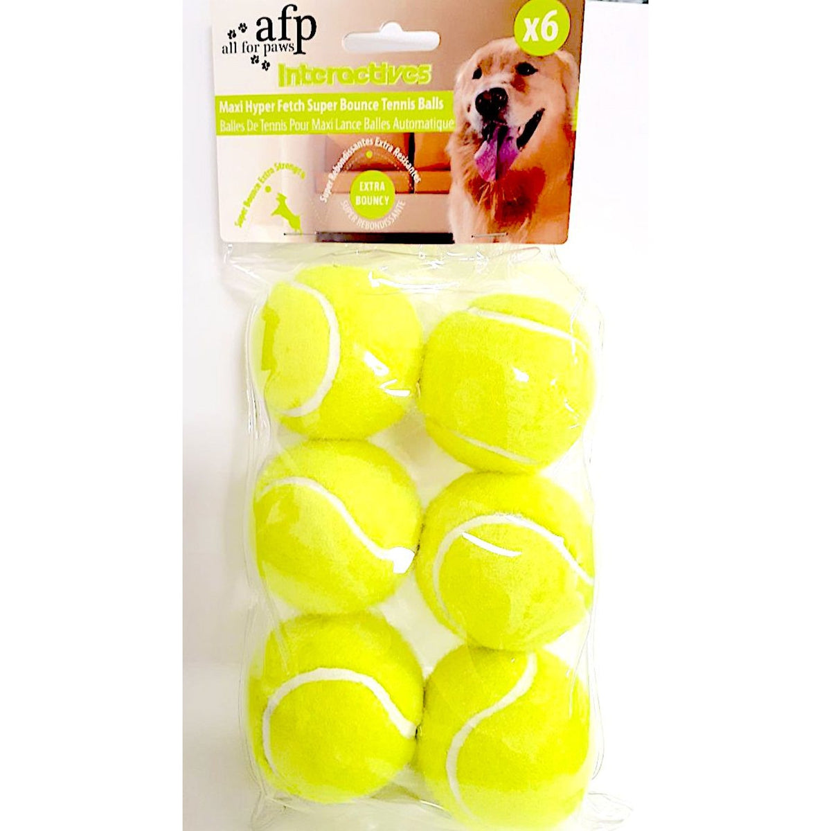 Maxi Fetch Super Bounce Tennis Ball 6/pk
