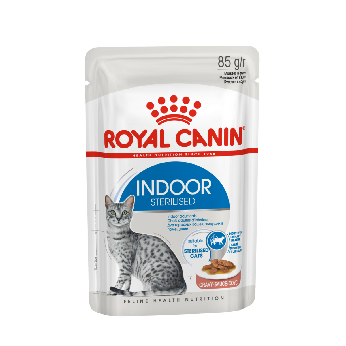 Feline Health Nutrition Indoor Gravy (Wet Food - Pouches) 12 x 85 g