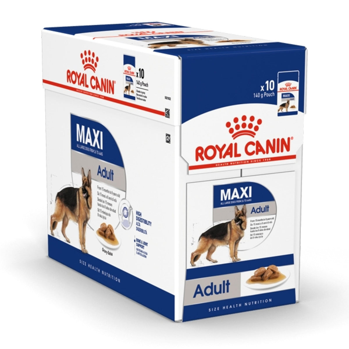 Size Health Nutrition Maxi Adult (Wet Food - Pouches) 10 x 140 g