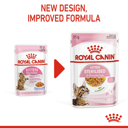 Feline Health Nutrition Kitten Sterilised Gravy (Wet Food - Pouches) 12 x 85 g - BOX