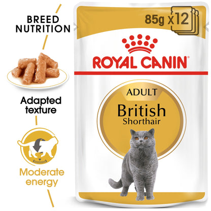Feline Breed Nutrition British Shorthair (Wet Food - Pouches) 12 x 85 g - BOX