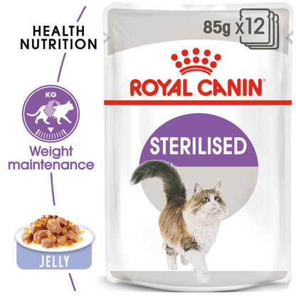 Feline Health Nutrition Sterilised Jelly (Wet Food - Pouches) 12 x 85 g - BOX