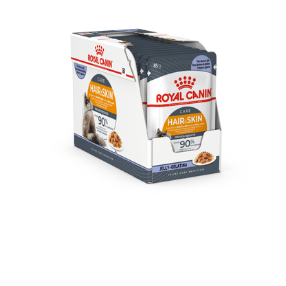 Feline Care Nutrition Hair & Skin Jelly (Wet Food - Pouches) 12 x 85 g - BOX
