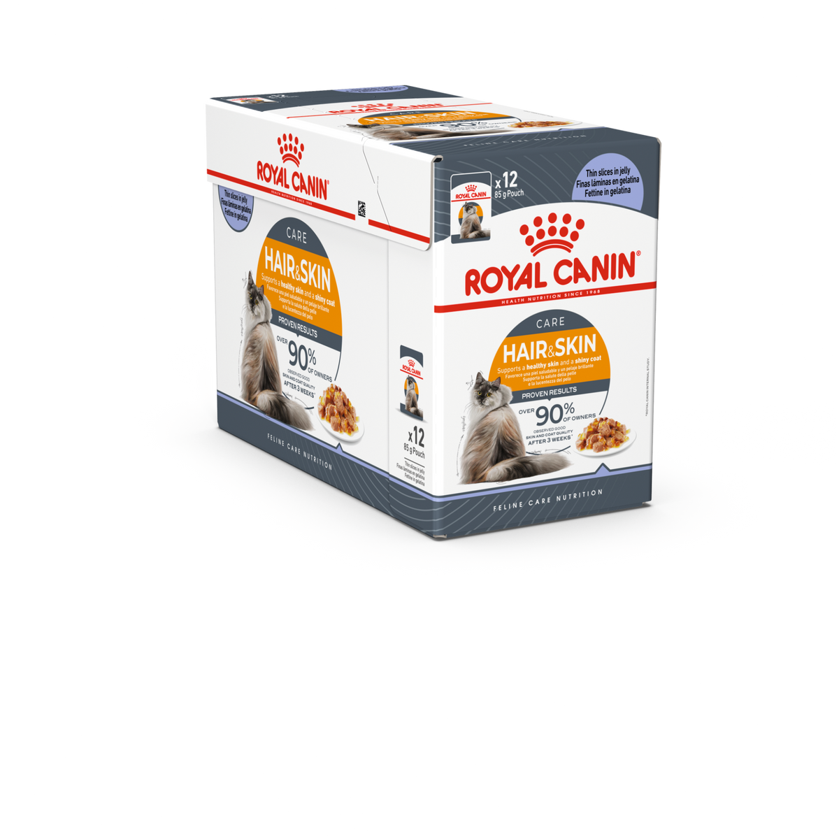 Feline Care Nutrition Hair & Skin Jelly (Wet Food - Pouches) 12 x 85 g - BOX