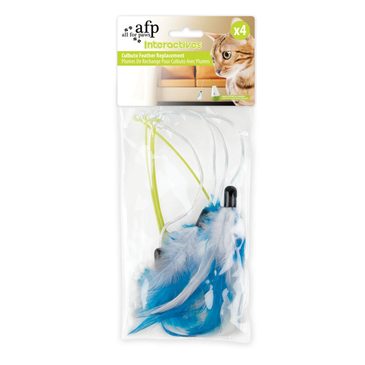 Interactive Cat Culbuto Feather Refill 4/pk