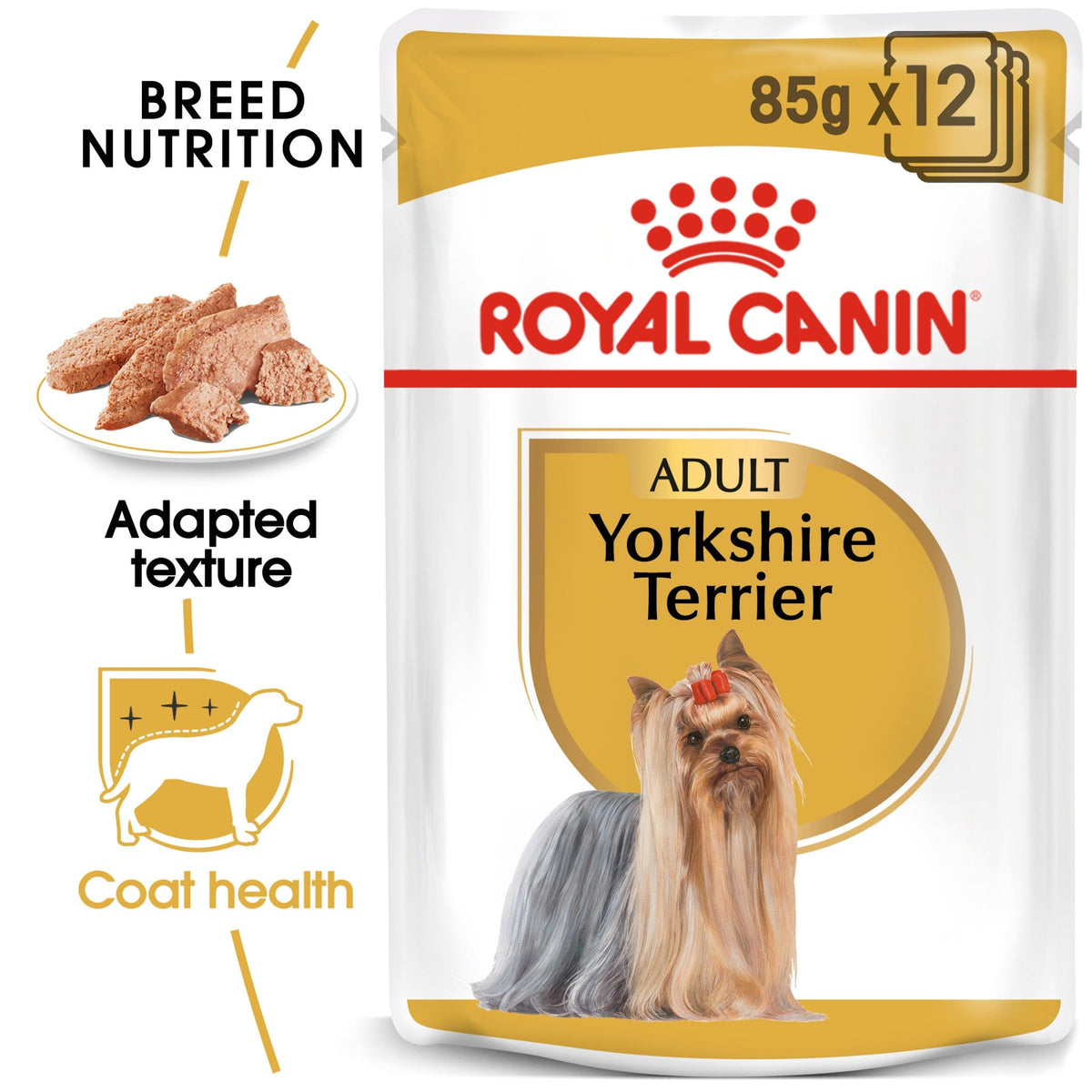 Breed Health Nutrition Yorkshire Adult (Wet Food - Pouches) 12 x 85 g- BOX