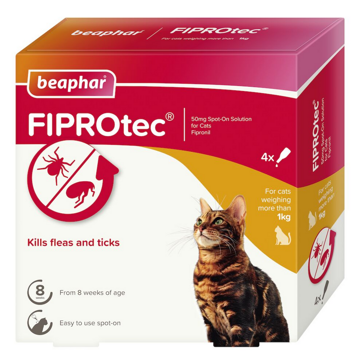 Fiprotec for Cat, 4 Pipettes