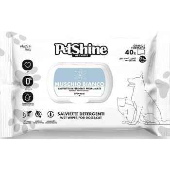 PetShine Wet Wipes White Musk 40Pcs