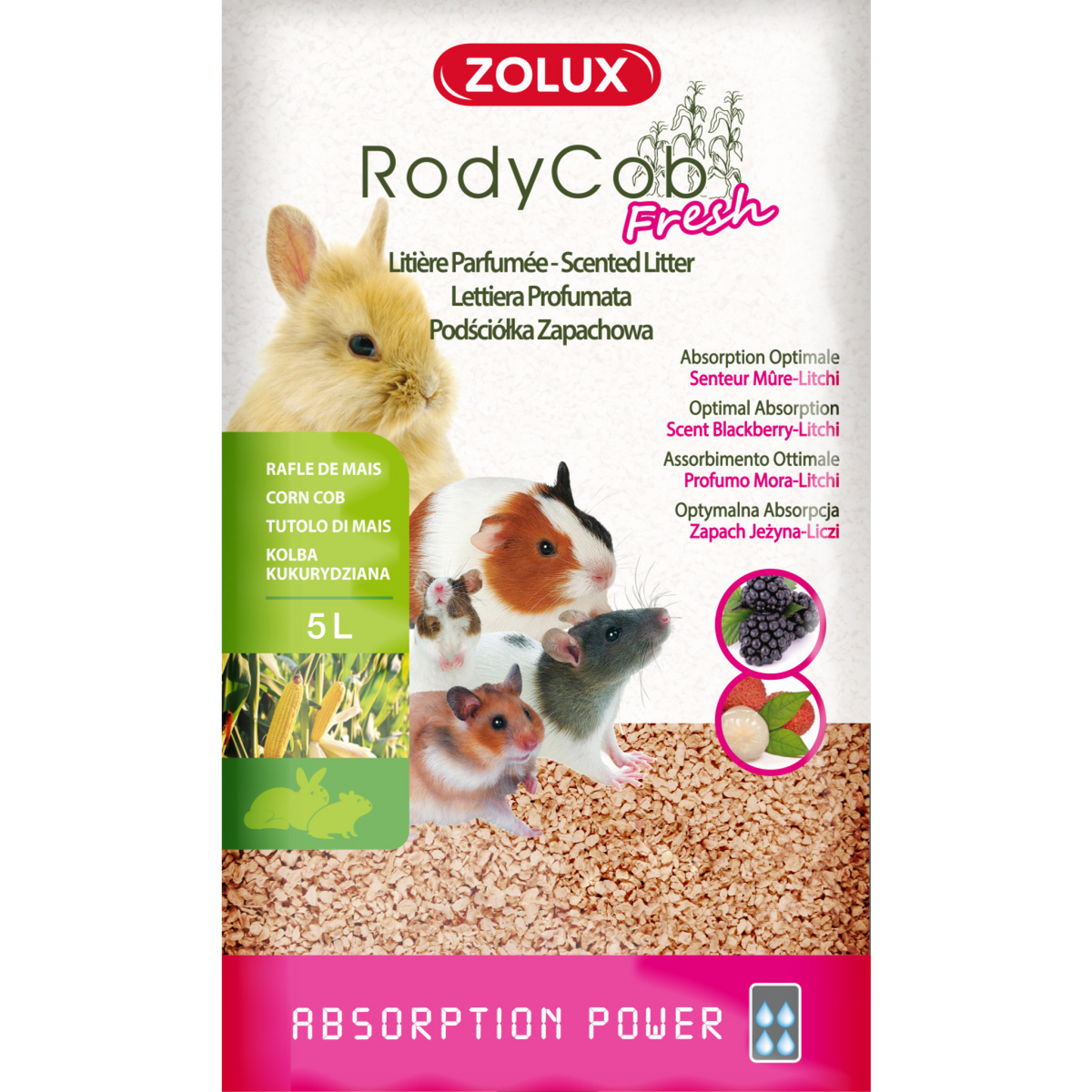Rodent Litter Rodycob Blackberry-Litchi 5L
