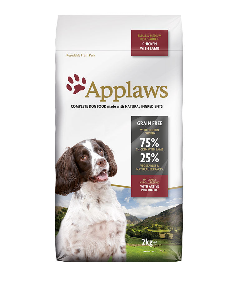 Applaws Chicken with Lamb Small & Medium Breed Adult Dry Dog Food 2KG/NA