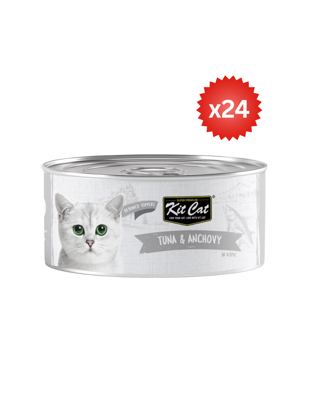 Kit Cat Deboned Tuna &; Anchovy Toppers 80g ( Box -24pcs)