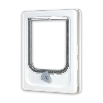 Cat-flap for Wooden Door, 2 Position White