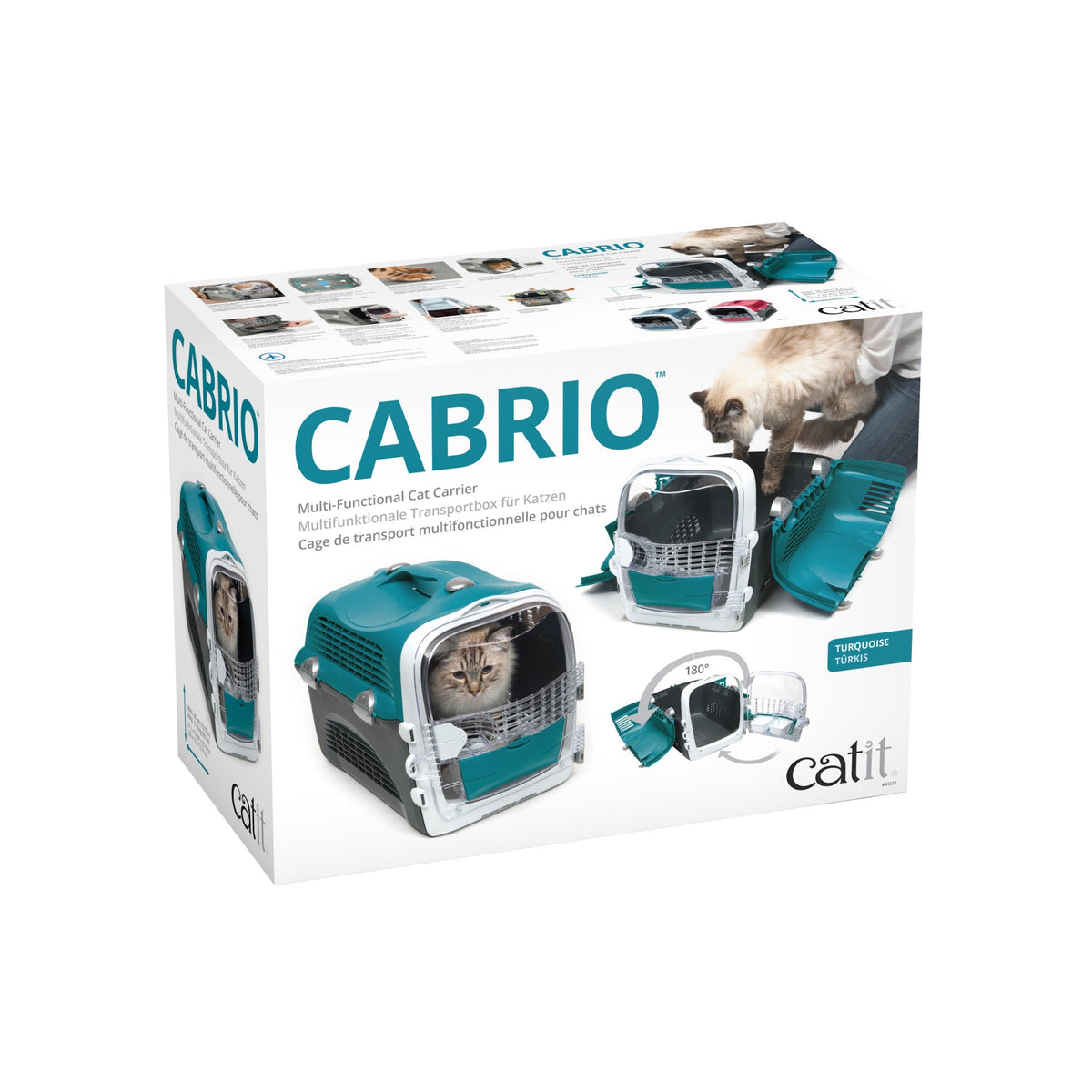 Cabrio Cat Carrier System Turquoise