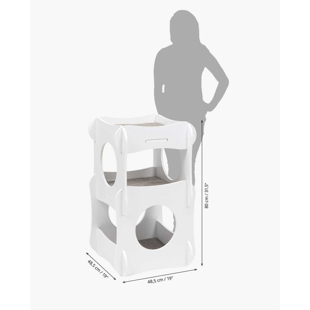 Catit Vesper Cat Furniture Condo White