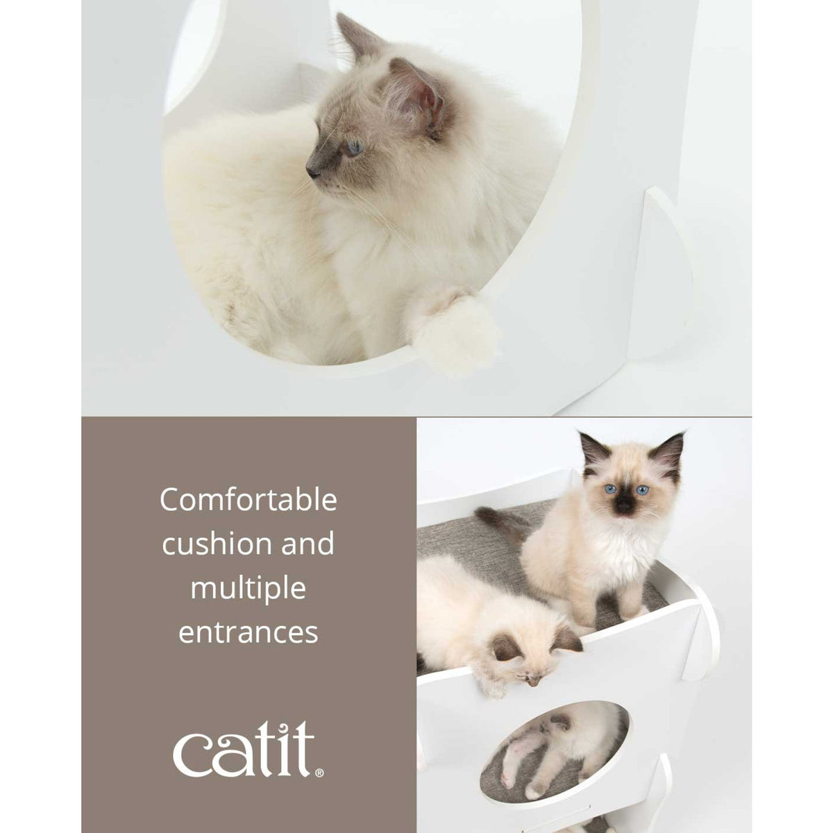 Catit Vesper Cat Furniture Condo White