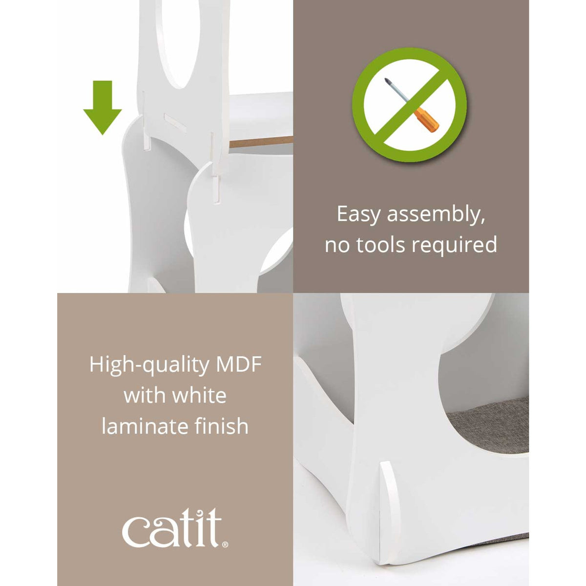 Catit Vesper Cat Furniture Condo White