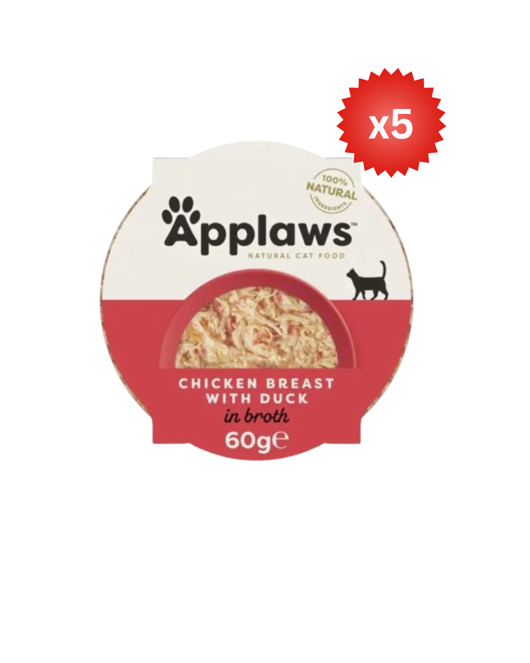 Applaws Juicy Chicken Breast With Duck Cat Wet Food - 60g -Pack of 5