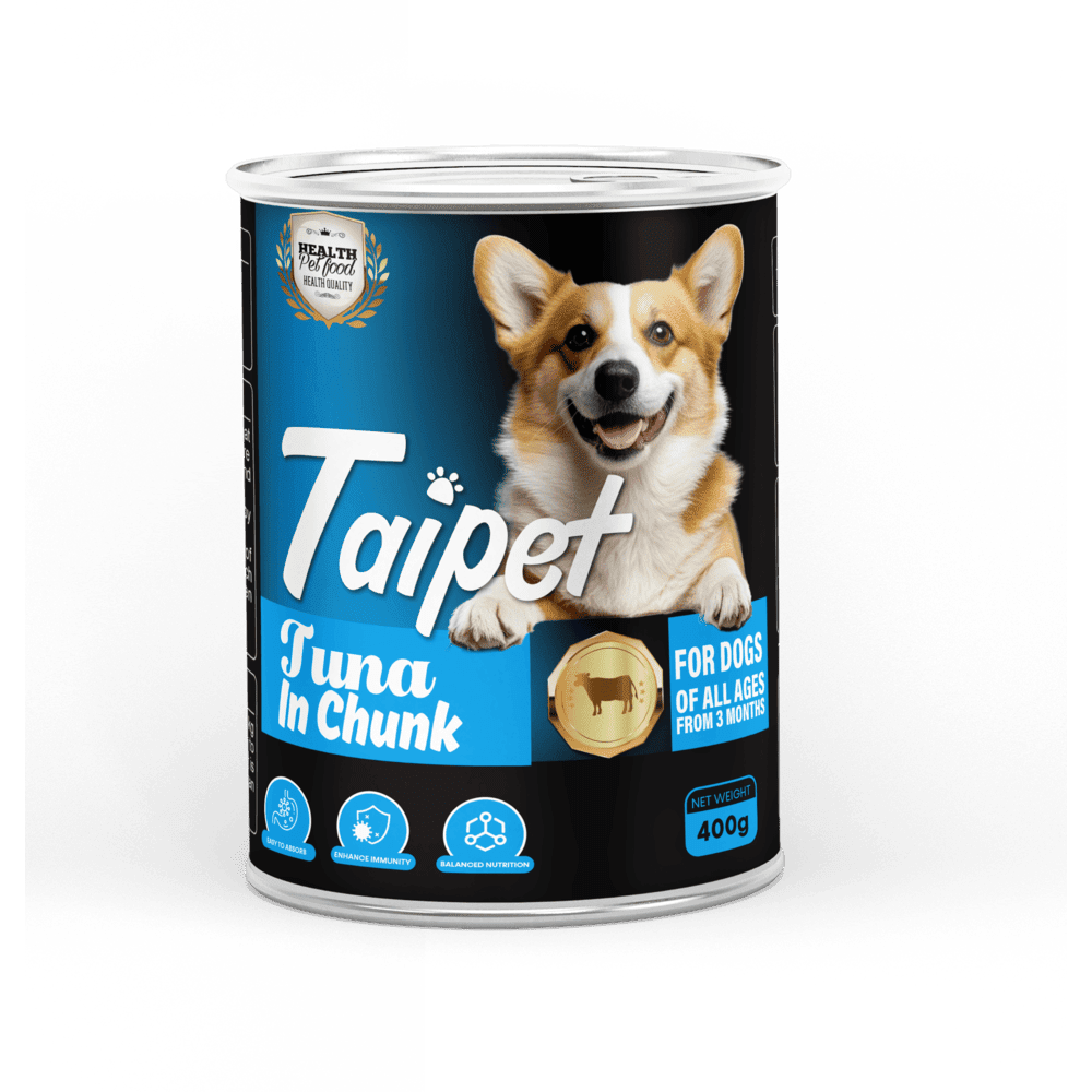 Taipet Dog Canned Wet Food Tuna in Chunk-400g (Box contains 12pcs)