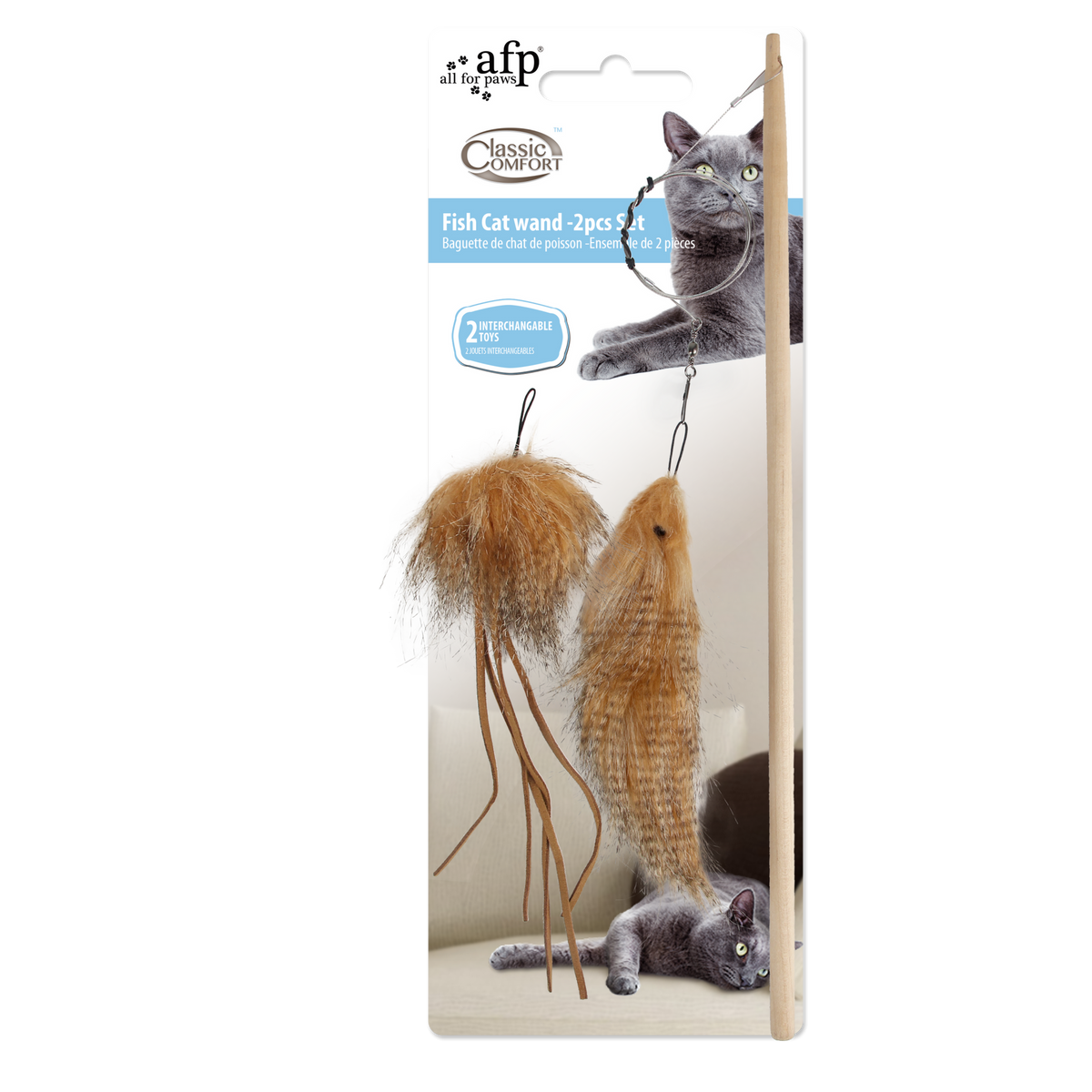 Classic Comfort Fish Cat Wand Set