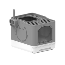 Go Fresh Foldable Cat Litter Box Grey