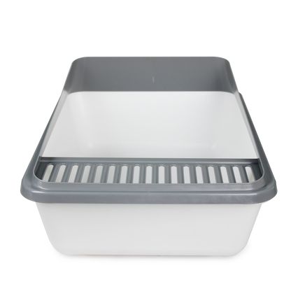 Go Fresh High Back Cat Litter Box Large Grey