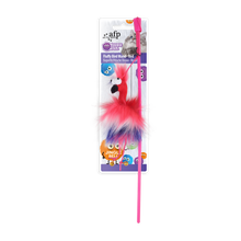 Furry Ball Fluffy Bird Wand Red
