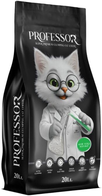 Professor White Bentonite Clumping Cat Litter 20L Marseille Soap Scented