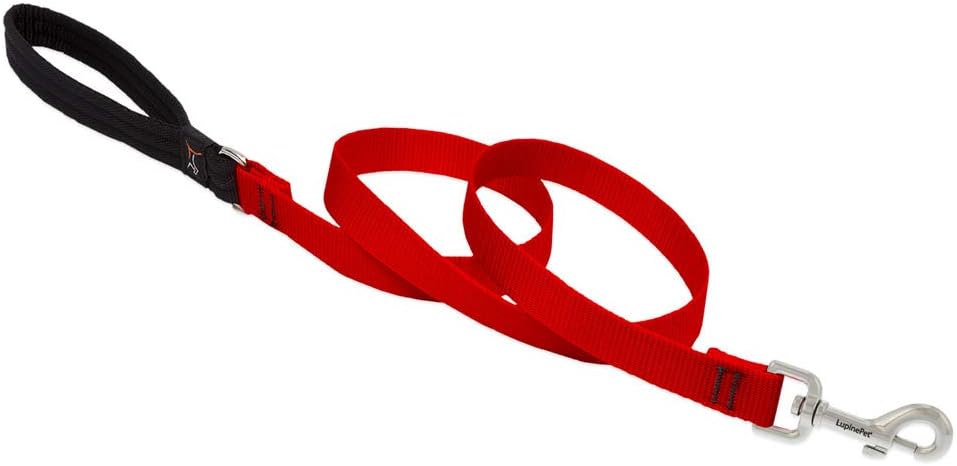 Lupine Basics Red 122cm Dog Leash with Padded Handle