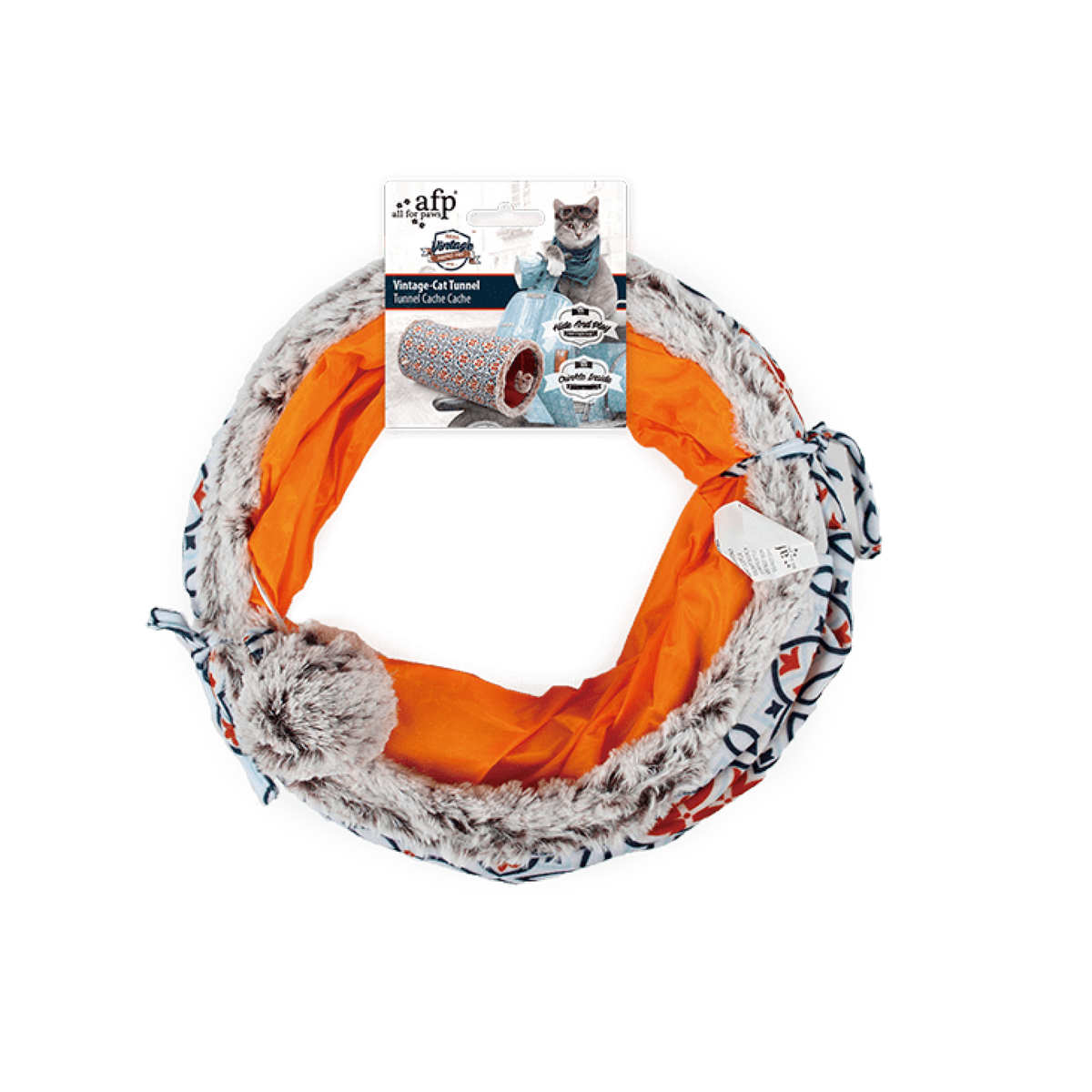 Vintage Cat Tunnel Orange