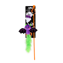 Naughty Or Trick Cat Ghost & Bat Wand