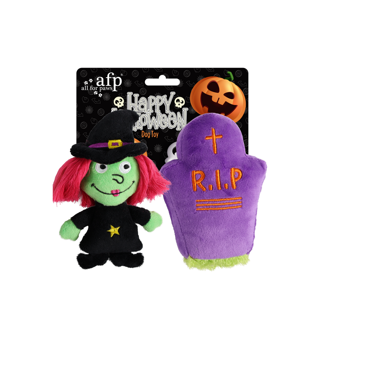 Naughty or Trick Witch & Tombstone 2/pk
