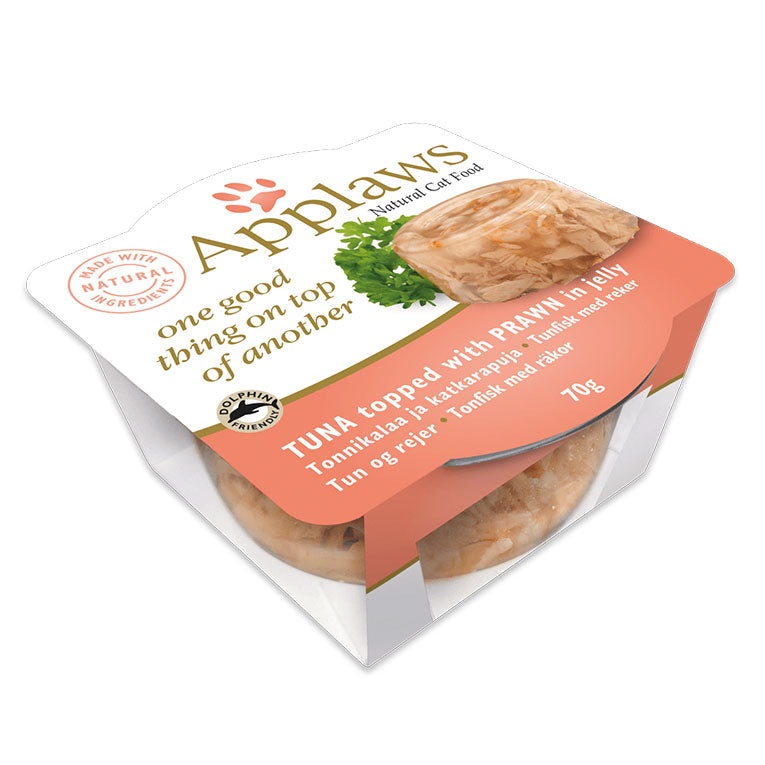 Applaws Tuna Topped with Prawn in Jelly Adult Wet Cat Food 70g Layer