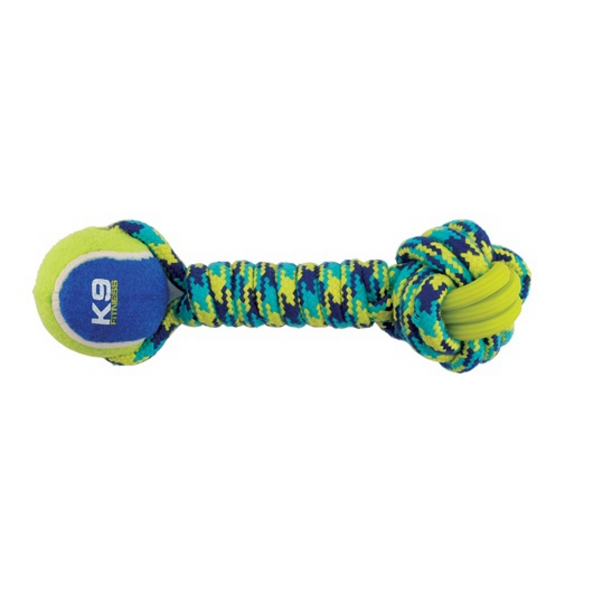 K9 Fitness by Zeus Rope and TPR Tennis Ball Dumbbell 30.48 cm dia.