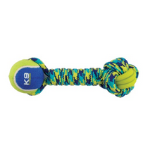 K9 Fitness by Zeus Rope and TPR Tennis Ball Dumbbell 30.48 cm dia.