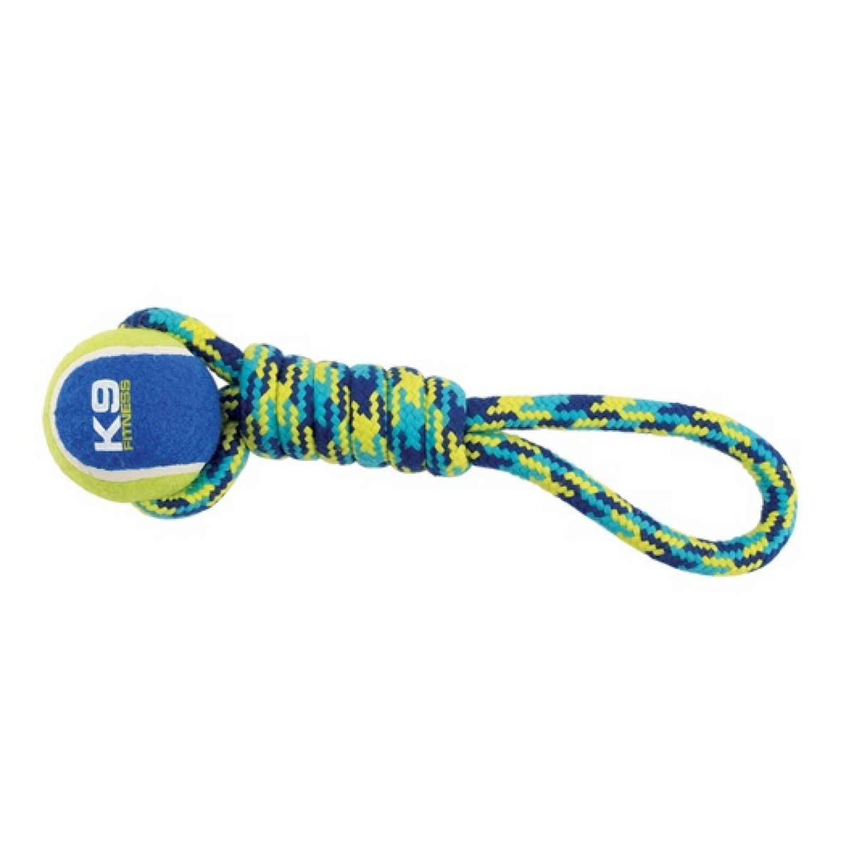 K9 Fitness by Zeus Tennis Ball Rope Tug 23 cm