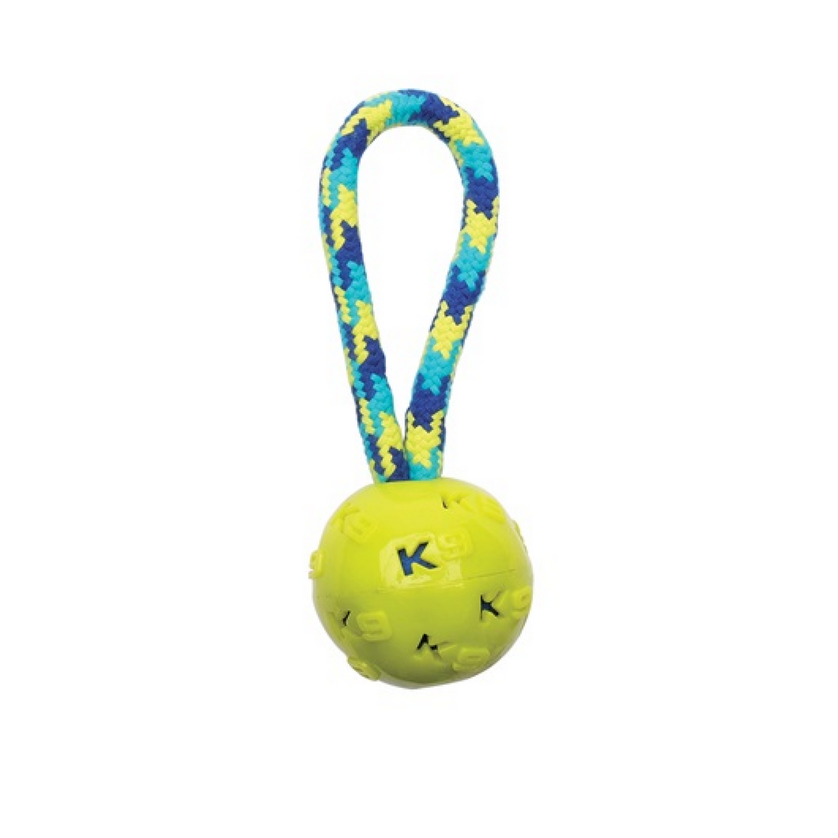 K9 Fitness by Zeus TPR and Rope Ball Tug 22.86 cm