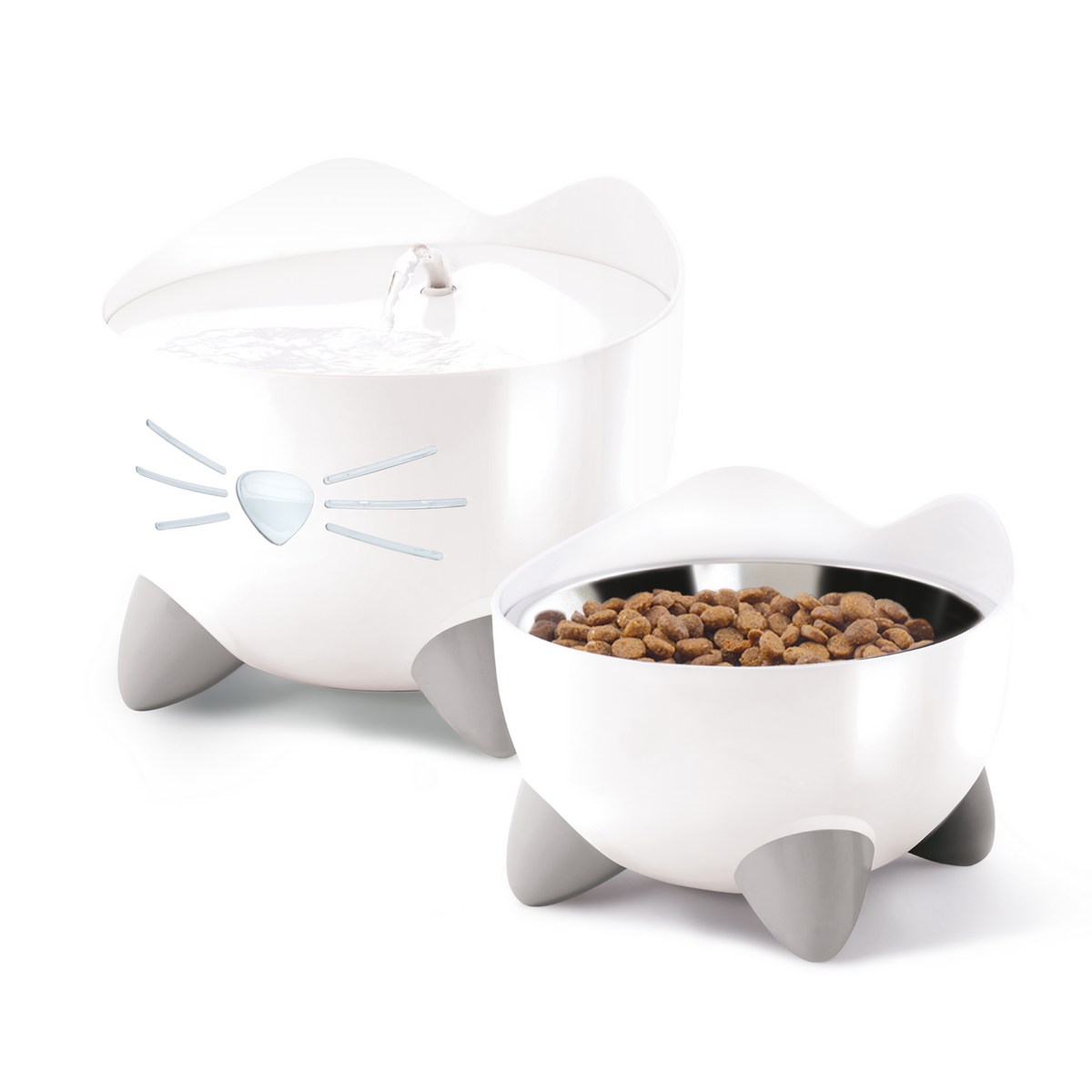 Catit Pixi Drinking Fountain Combo Pack, White