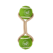 Dog Tennis Ball Rope Toy Double Meadow