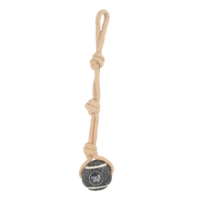 Dog Tennis Ball Rope Toy Single Grey