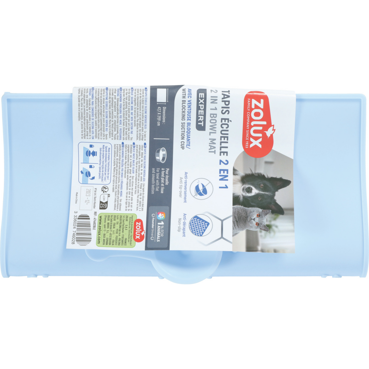 Silicone Bowl Mat Blue, Medium