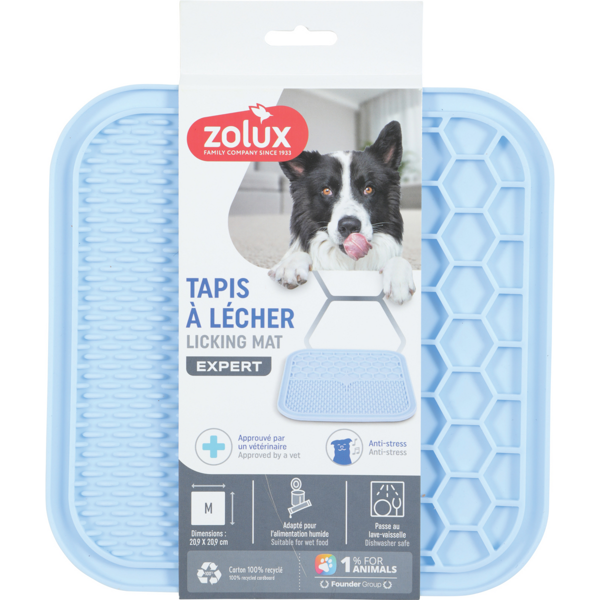 Silicone Licking Mat Blue, Medium