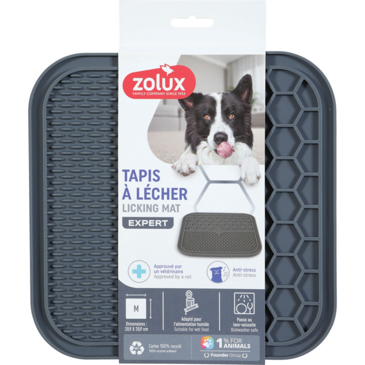 Silicone Licking Mat Grey, Medium