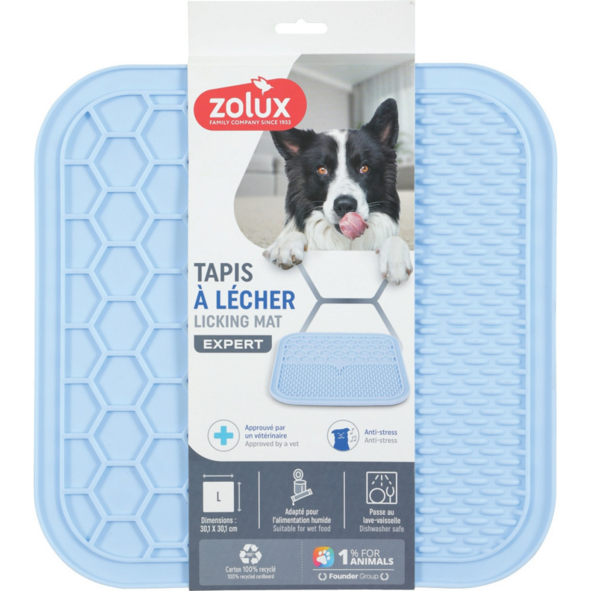 Silicone Licking Mat Blue, Large