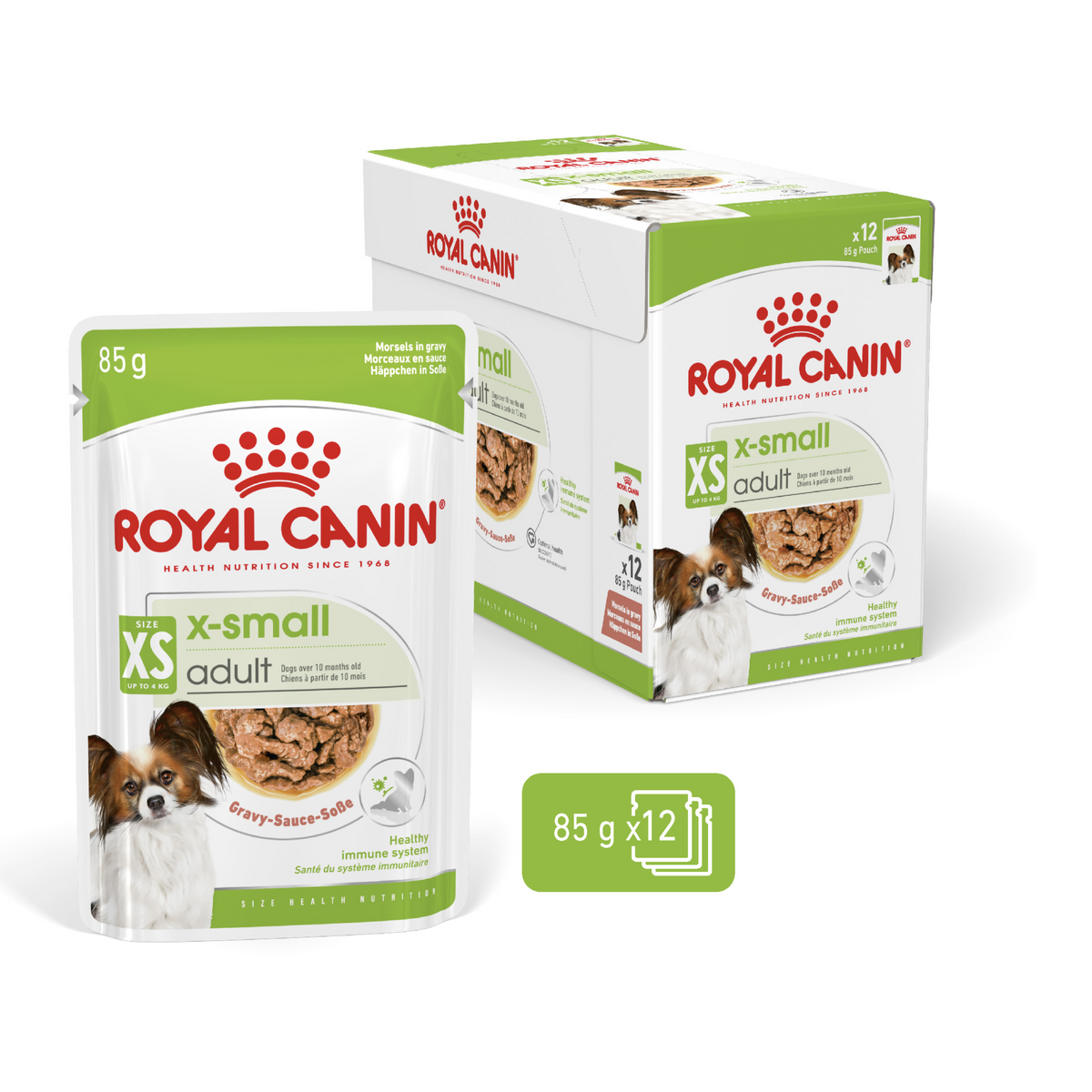 Size Health Nutrition XS Adult (Wet Food - Pouches) 12 x 85 g - BOX