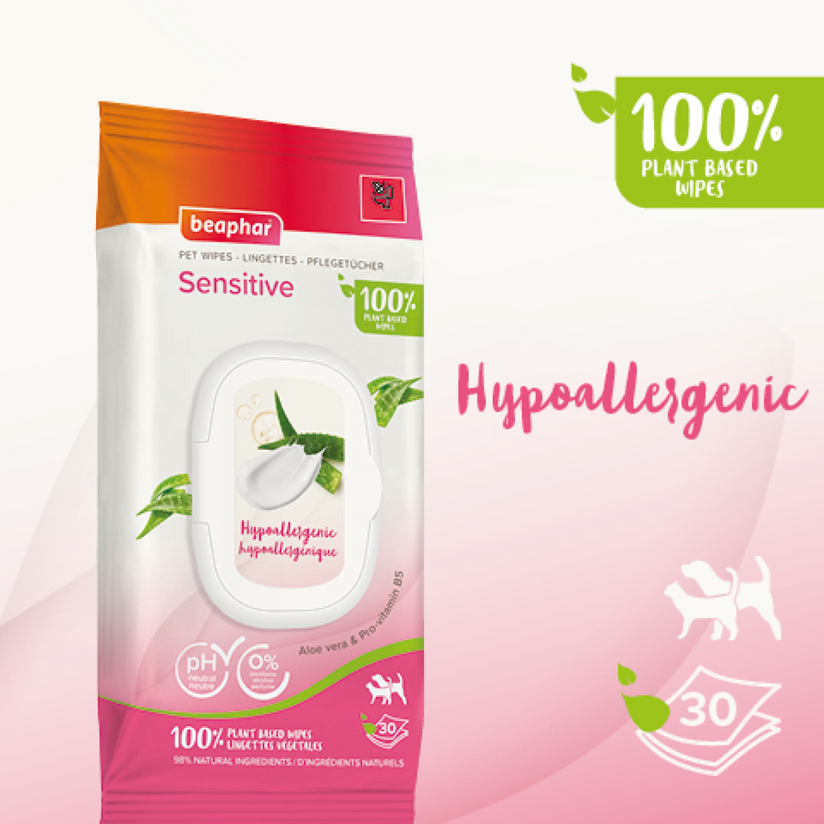 Pet Wipes Sensitive (30 Wipes)