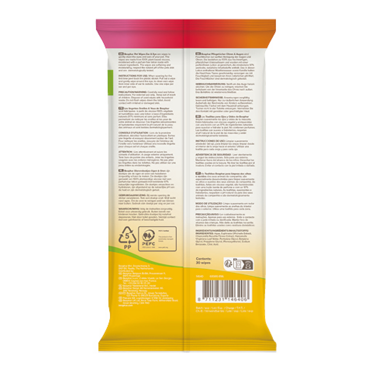 Pet Wipes Ear & Eye (30 Wipes)