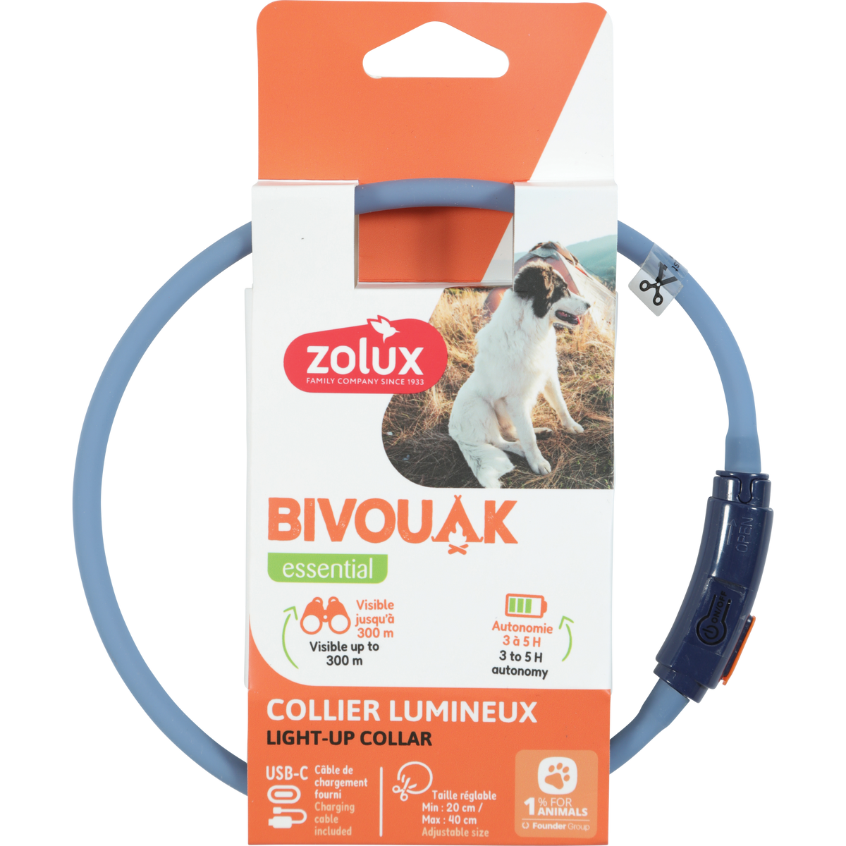 BVK Led Collar Puppy Blue