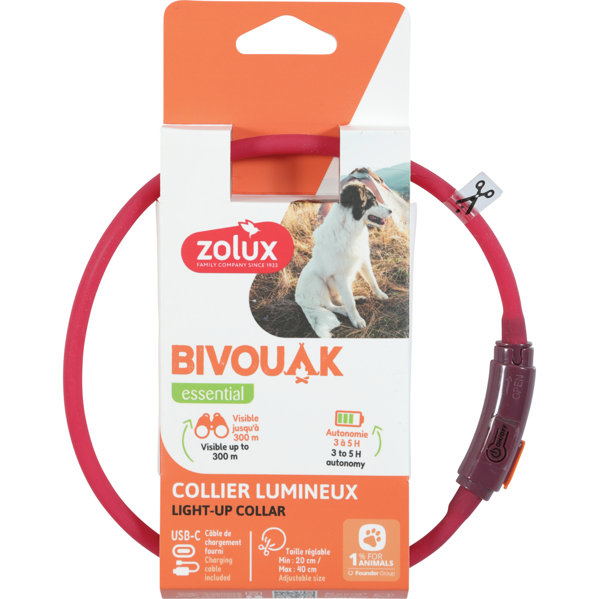 BVK Led Collar Puppy Red