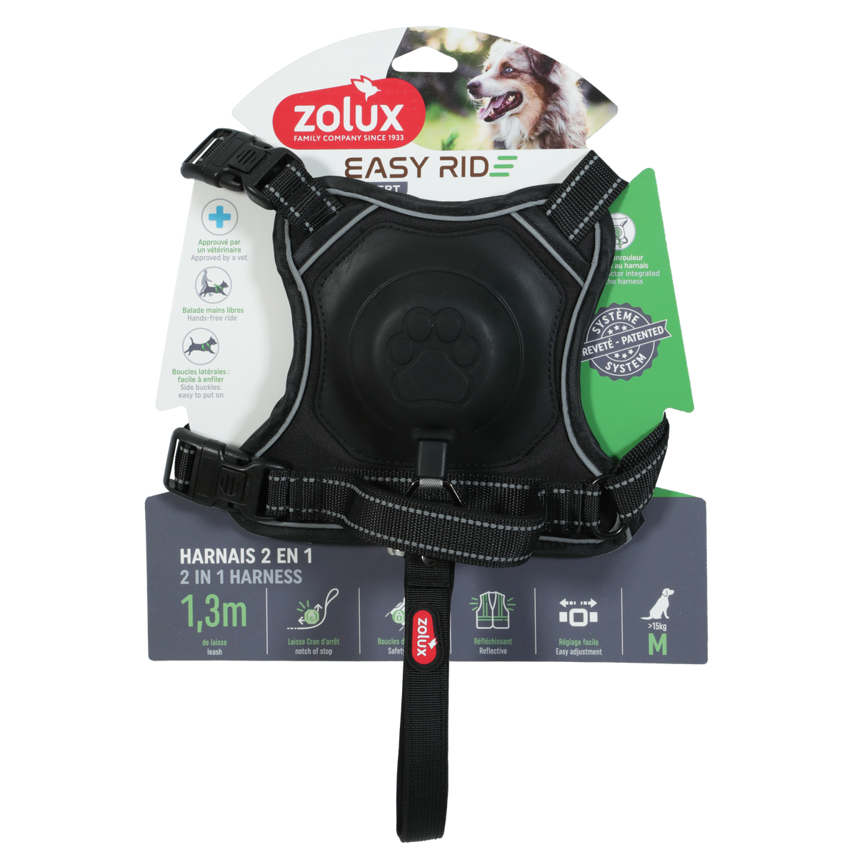 Easyride Harness Black, Medium