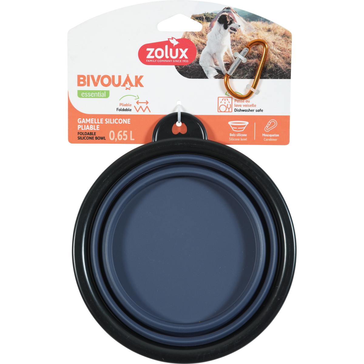 BVK Foldable Soft Bowl Blue, 650 ml